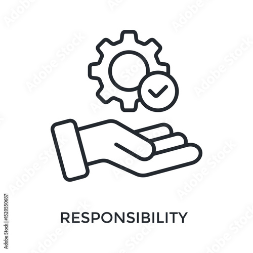 Responsibility Icon Outline Style. Vector Illustration For Graphic Design