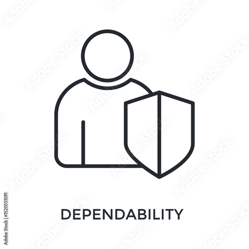 Dependability Icon Outline Style. Vector Illustration For Graphic Design