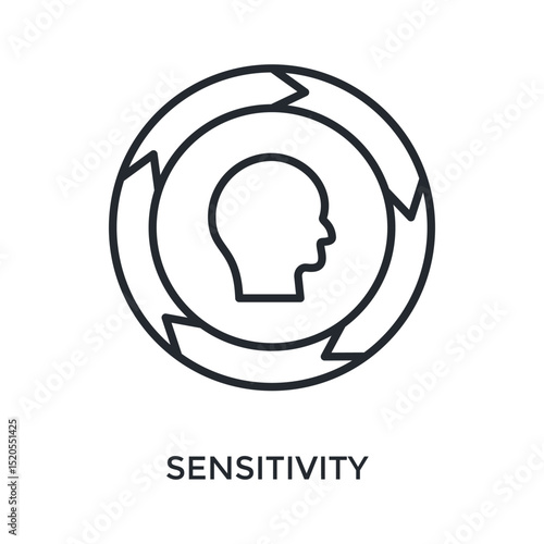 Sensitivity Icon Outline Style. Vector Illustration For Graphic Design