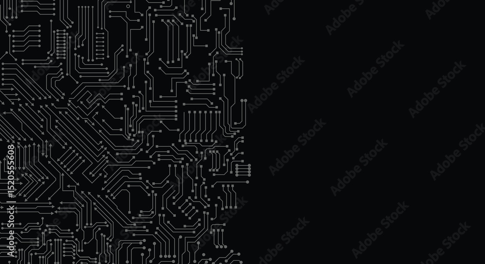 Obraz premium Vector circuit for communication technology background concept. 