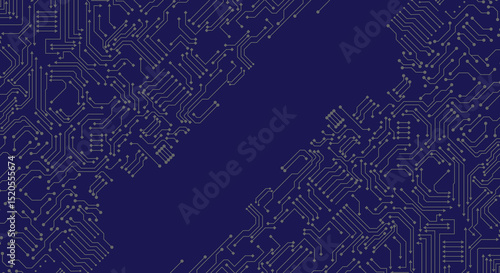 Illustration of a digital circuit board that is ideal as a background. Electronic circuit board close up. Motherboard digital chip
