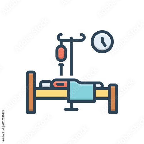Color illustration icon for blood transfusion