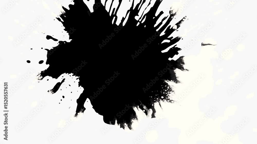 Black ink stain spreading in water, Ink transition splatter in water black watercolor ink drops background,
artistic ink splatter splash effect, Ink Drops Transition on Black Background 4k