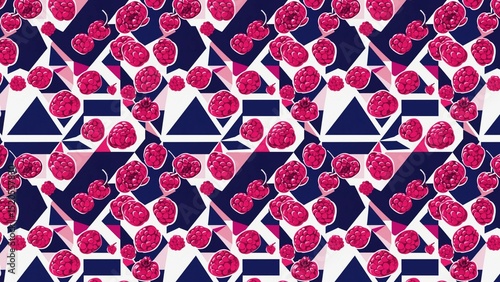 Vibrant collection of berry chic abstract geometric and nature-inspired patterns in pink, blue, and white. Perfect for backgrounds, textiles, and modern designs.