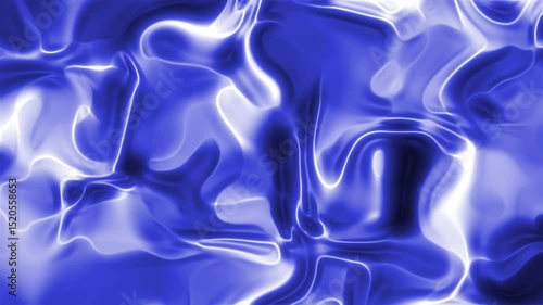Abstract blue fluid background with flowing shapes and light reflections for creative design