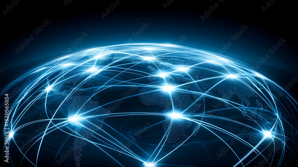 Naklejka premium Abstract Global Network Illustration