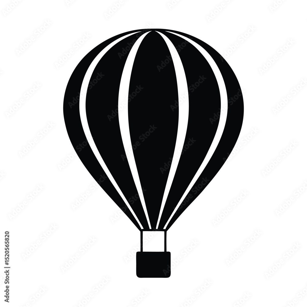 Fototapeta premium Hot Air Balloon Floating Travel Icon Vector Illustration