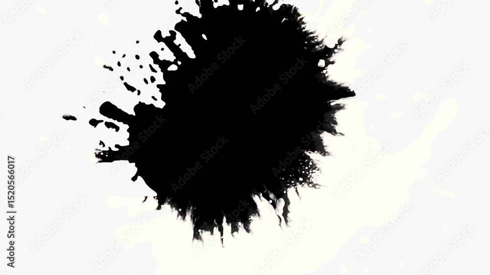 Black ink stain spreading in water, Ink transition splatter in water black watercolor ink drops background,
artistic ink splatter splash effect, Ink Drops Transition on Black Background 4k