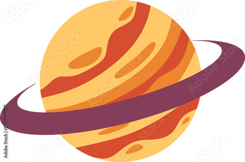 Ringed Planet Illustration