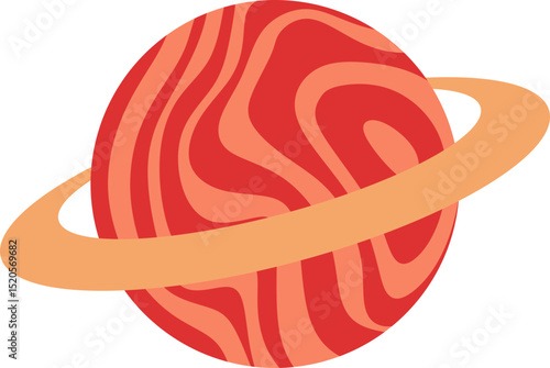 Ringed Planet Illustration