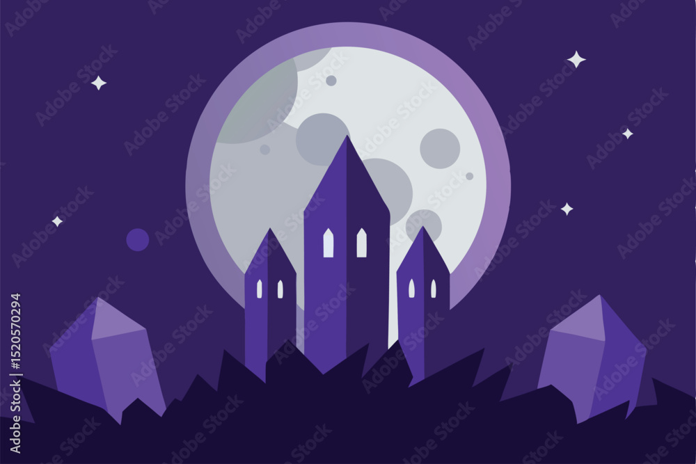 Naklejka premium moon and stars