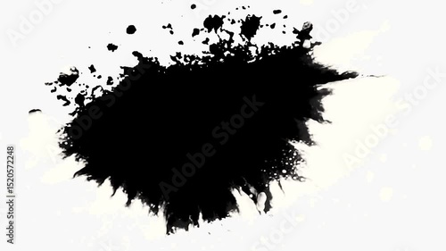 Black ink stain spreading in water, Ink transition splatter in water black watercolor ink drops background,
artistic ink splatter splash effect, Ink Drops Transition on Black Background 4k