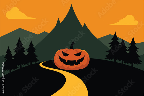 vector illustration of a halloween background