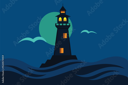 lighthouse on the sea