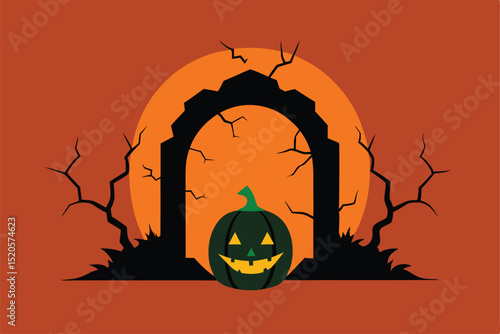 halloween background with pumpkins