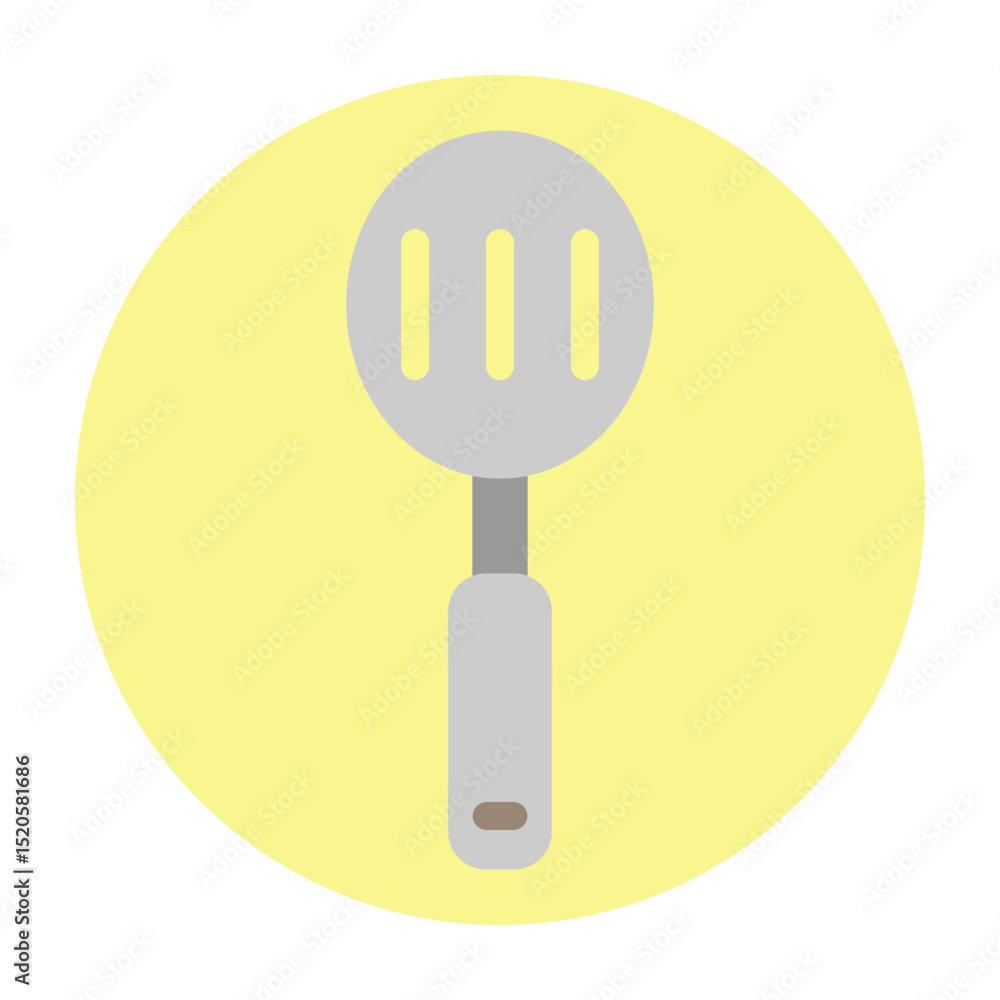 Slotted Spoon Vector Flat Icon Design Slotted Spoon Vector Flat Icon Design