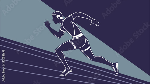 Silhouetted athletes compete in a desert race, showcasing the power and fitness of people in motion