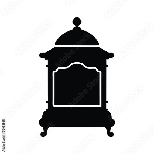 vector illustration of a vintage lamp