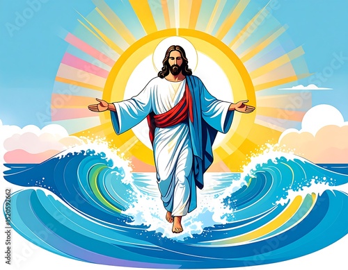 Jesus walking on water (2)