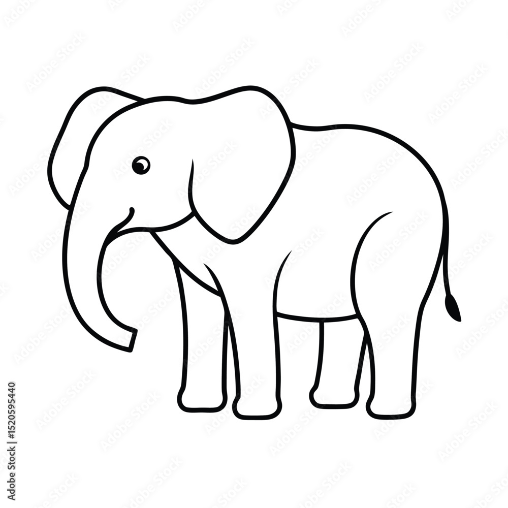 Fototapeta premium elephant vector illustration
