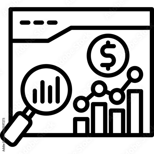 Cost Benefit Analysis line icon