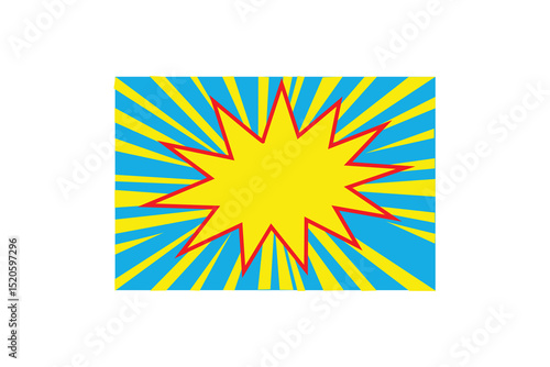 Vibrant Pop art pow  bang starburst Icon eye catching for sales and  marketing vector graphic for impactful design 