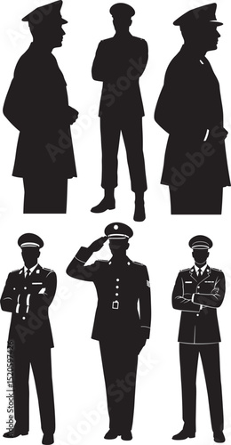 Military soldier officer uniform hero patriotic vector illustration