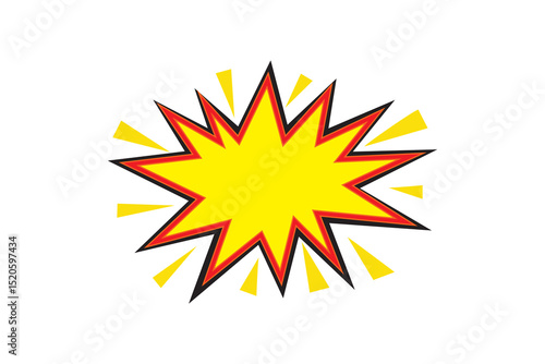 Vibrant Pop art pow  bang starburst Icon eye catching for sales and  marketing vector graphic for impactful design 
