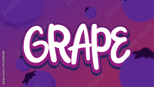 Editable grape cartoon style text effect