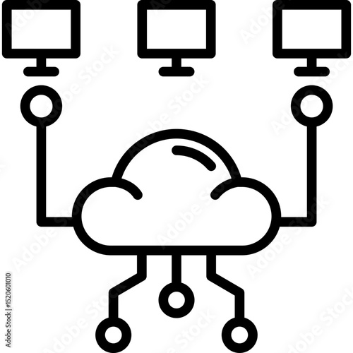 Cloud Computing line icon