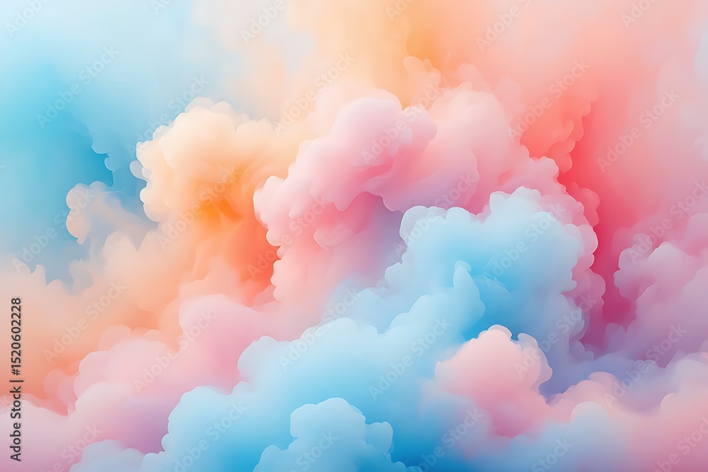 Pastel Cloudscape Dreamy Sky Abstract Art, Pastel Cloudscape Dreamy Sky Abstract Art,