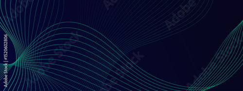 Elegant cyan modern abstract wave background