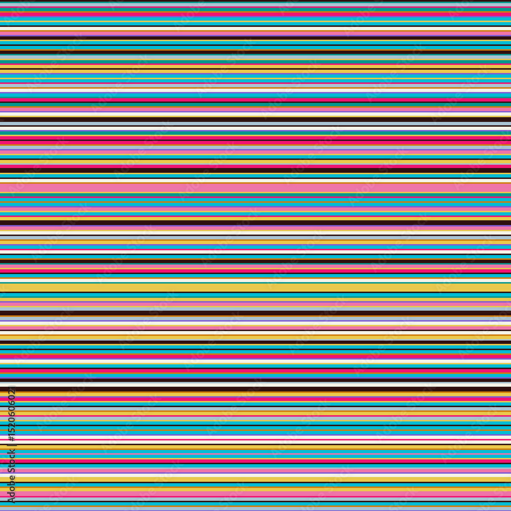 Obraz premium Bright multicolor narrow horizontal straight stripes Abstract stripping Modern geometric pattern Holiday graphic design