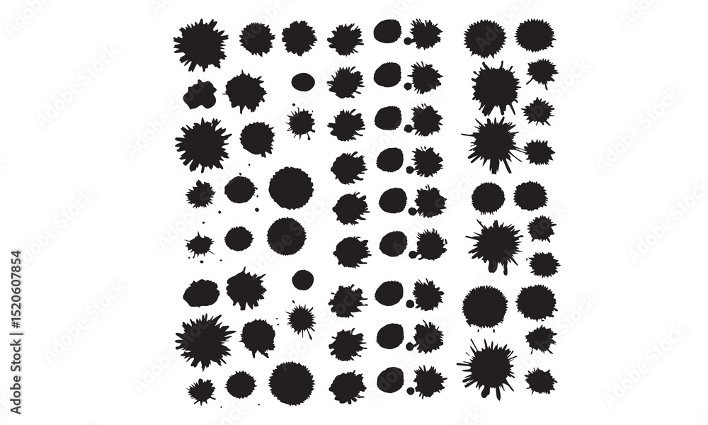 Fototapeta premium Black paint splatters