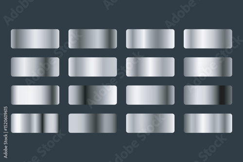silver gradient pattern palette collection set