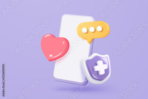 3d pharmacy drug for health pharmaceutical icon signs. cardiology of first aid and health care concepts. Medical symbol of emergency help with clinical. 3d heal medic icon vector render illustration