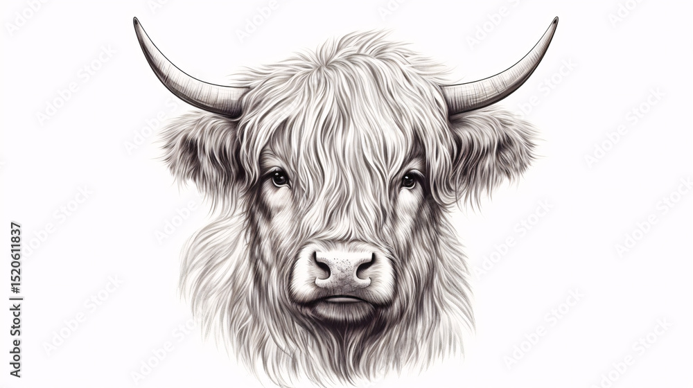 Naklejka premium portrait of a bull