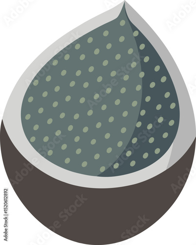 chia seed  vector on white background  .eps