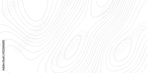 Minimalistic Detailed Terrain Relief Map  of Artistic Topographic Lines Creating Organic Wave Patterns with Contour Line Pattern for Modern Geographical background.