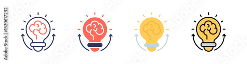 Intelligence Multi Style Icon Set Vector 