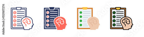 Competency Multi Style Icon Set Vector 