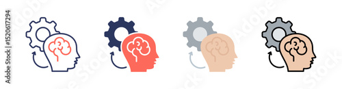 Capability Multi Style Icon Set Vector 