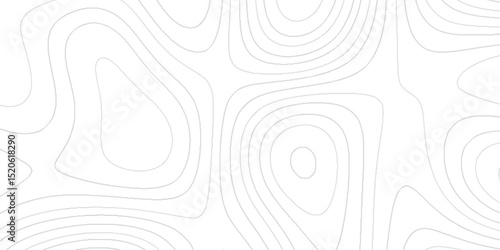 Minimalistic Detailed Terrain Relief Map  of Artistic Topographic Lines Creating Organic Wave Patterns with Contour Line Pattern for Modern Geographical background.