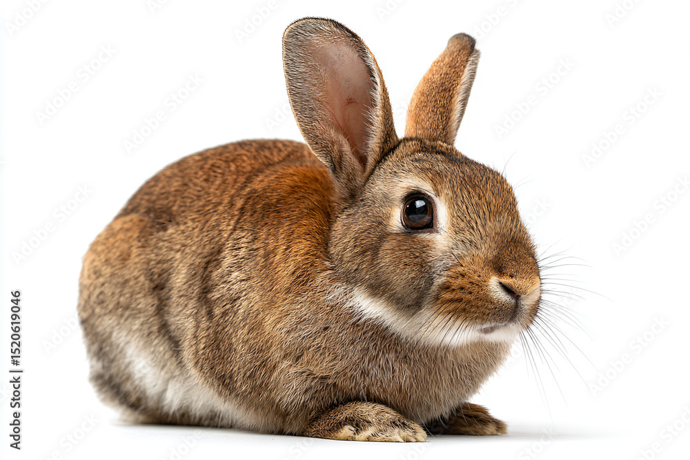 a brown rabbit sitting on a white surface a brown rabbit sitting on a white surface