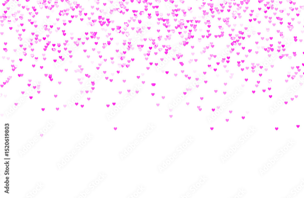 Little pink hearts shapes raining on transparent background Little pink hearts shapes raining on transparent background