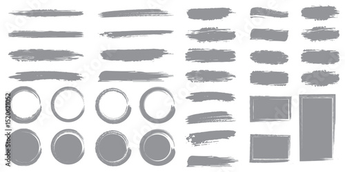Collection of vector paint brush stroke, ink splatter, grunge line and artistic design elements. Vector brush stroke decorative grunge design banner background. eps 10