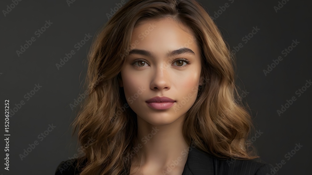 portrait of a young woman.Elegant and Confident Young Woman Portrait with Natural Beauty. portrait of a young woman.Elegant and Confident Young Woman Portrait with Natural Beauty.