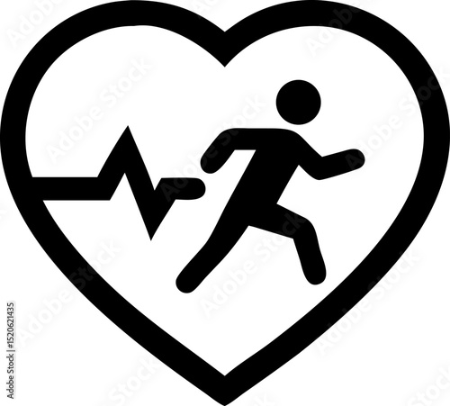 Stylized healthy heartbeat illustration showcasing a vibrant electrocardiogram ECG trace with a clean design suitable for medical and healthcare related projects