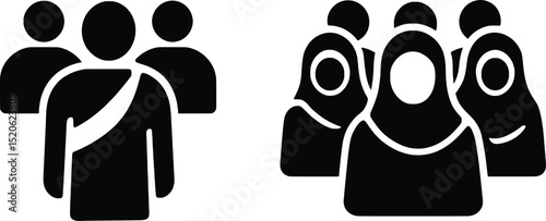 Community Vector Illustration Diverse Group Icons