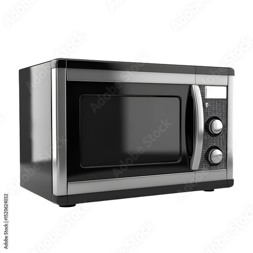 luxury silver color micro oven on transparent background